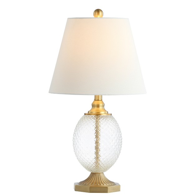 Kaiden Table Lamp Clear brass Gold Safavieh