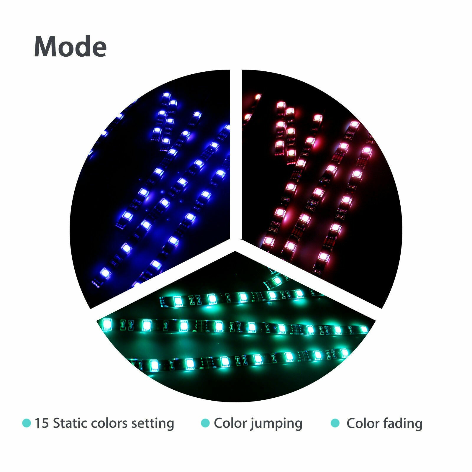 6PCS Motorcycle LED Light Kit Strip，RGB Waterproof with Wireless Remote Control LED Motorcycle Lights LED Underglow Kit for Motorcycle， Golf Cart， Cruiser， ATV