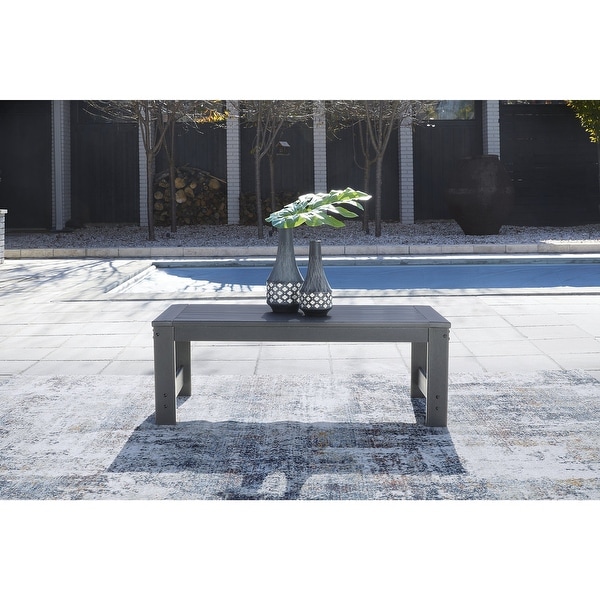 Signature Design by Ashley Amora Charcoal Gray 4Piece Outdoor Seating Package