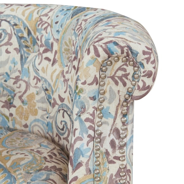 Gracewood Hollow Mungoshi Multi Blue Paisley Arm Chair