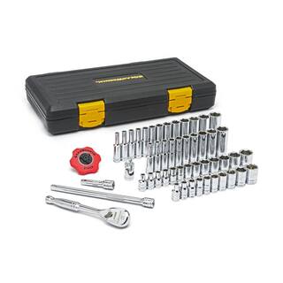 GEARWRENCH 120XP 14 in. Drive 6-Point Standard  Deep SAEMetric Ratchet and Socket Mechanics Tool Set (51-Piece) 80300P