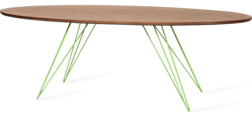 Williams Thin Oval Coffee Table   Midcentury   Coffee Tables   by HedgeApple  Houzz