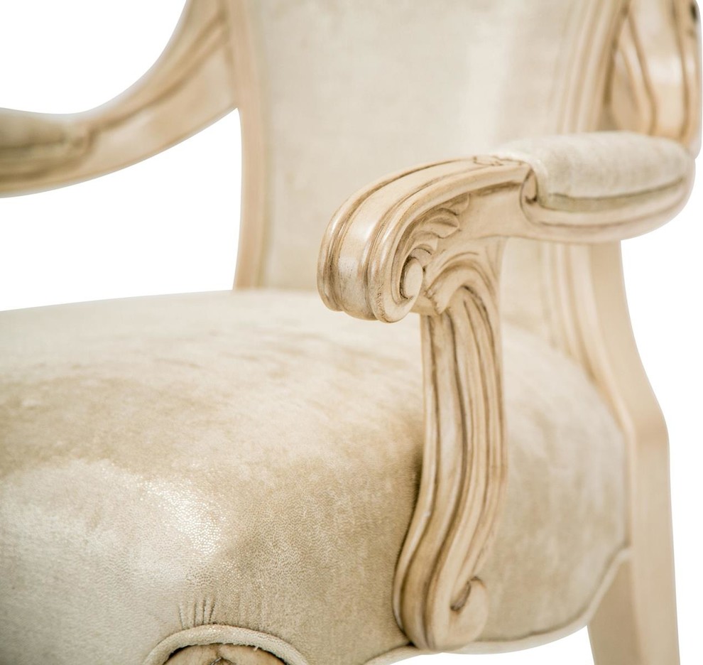 Aico Platine de Royale Arm Chair  Champagne  Set of 2 09004 201   Victorian   Dining Chairs   by Emma Mason  Houzz