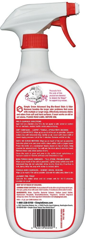 Simple Green Advanced Dog Bio-Boost Stain and Odor Remover