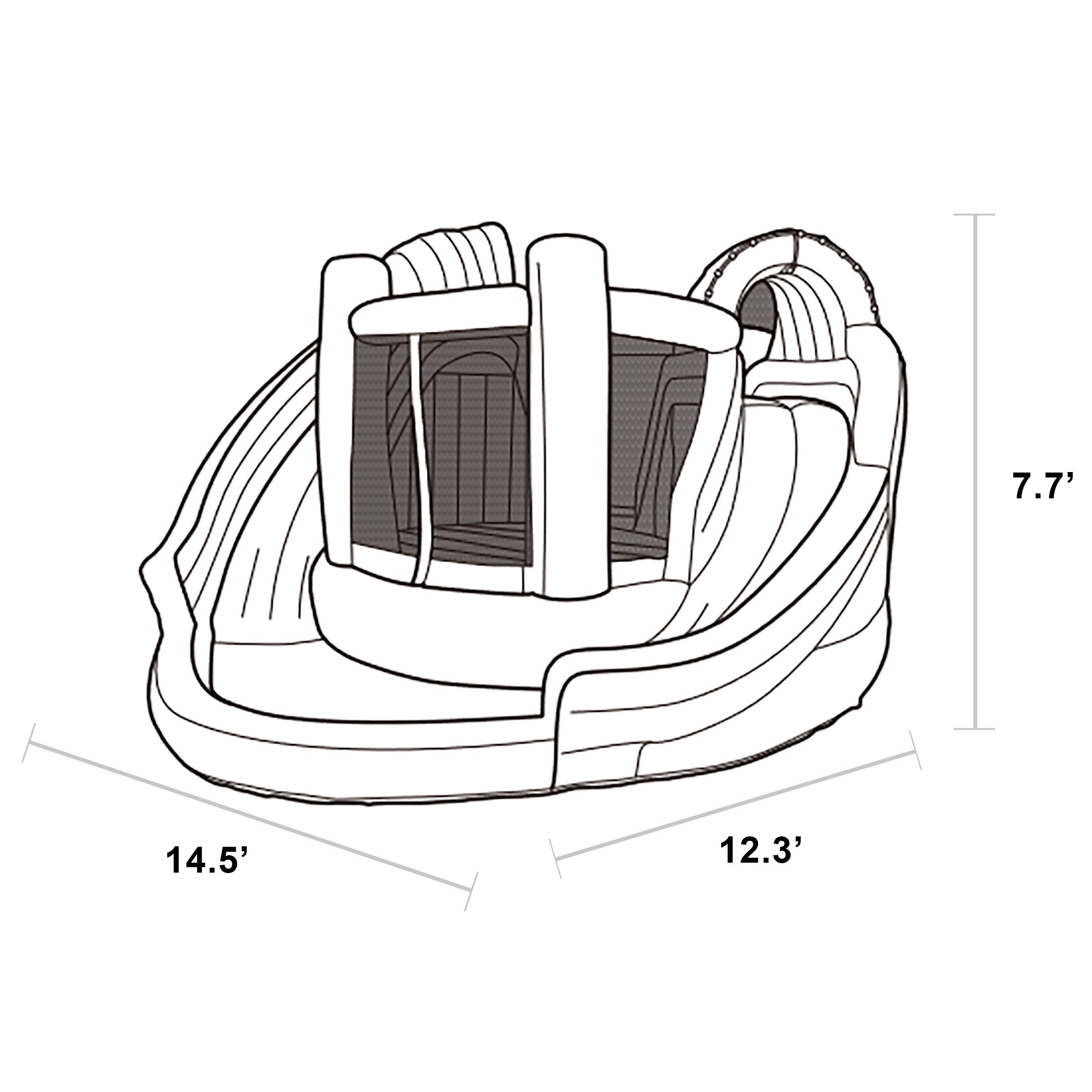 Sportspower Double Water Slide and Bouncer with Blower