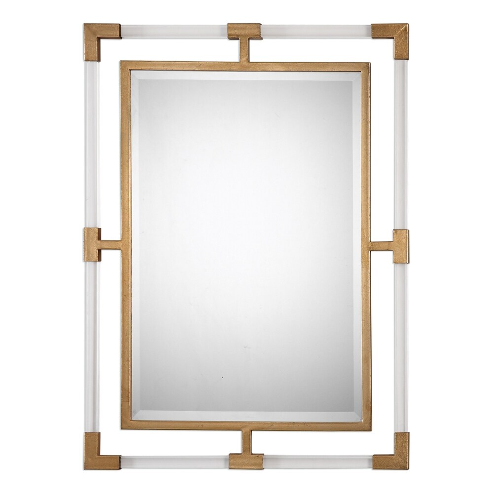 Balkan Modern Gold Wall Mirror   27.5x37.5x1.375