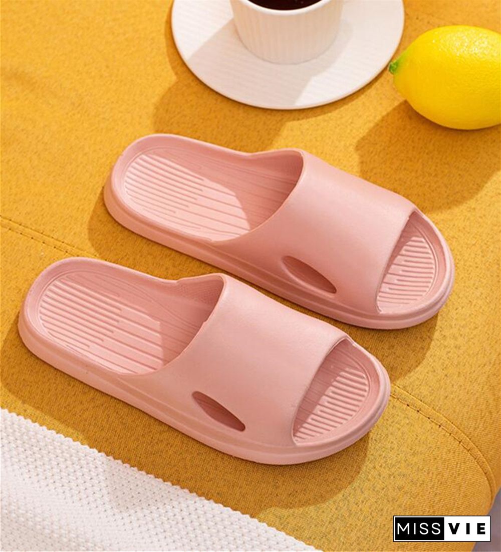 Slippers EVA Soft Sole Slide Sandals Men Women Indoor Bathroom Comfortable Non-slip Home Slippers