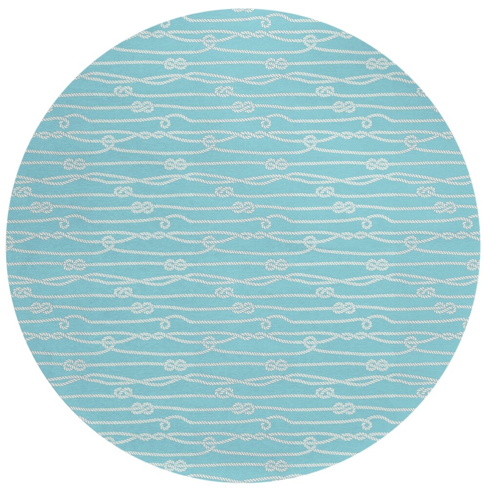 Indoor/Outdoor Harpswell Ocean Rope Washable Rug