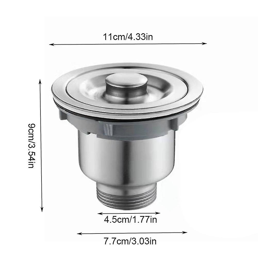 Other Sink Accessory New Stainless Steel Kitchen Sink Drain Strainer Assembly With Removable Deep Waste Basket And Sealing Cover Scrollsqy Kitchen Acc