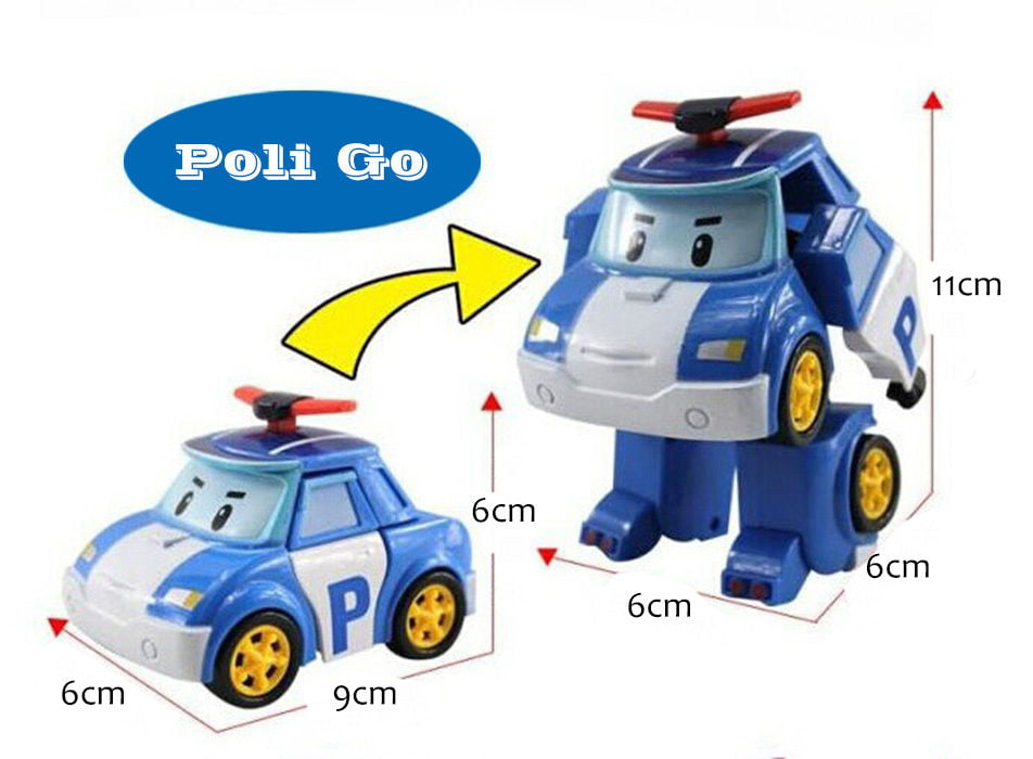 Cocobaby 4pcs/set Robocar Poli Toys， Transforming Toy Vehicle， Transforming Toy Figures， Super Robot， Toys Anime Action Figure Toys