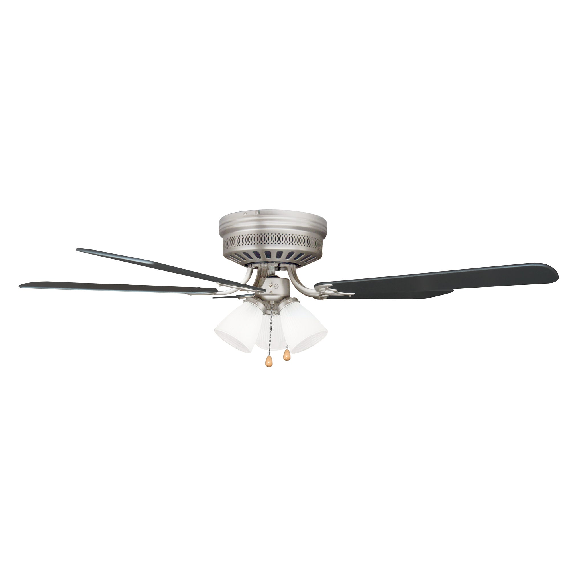 Design House Millbridge LED Reverse Flow Ceiling Fan in Satin Nickel， 52-Inch