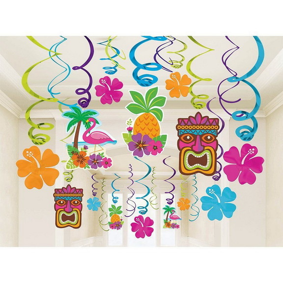 Amscan 262770 Summer Luau Foil Swirl Decorations (...