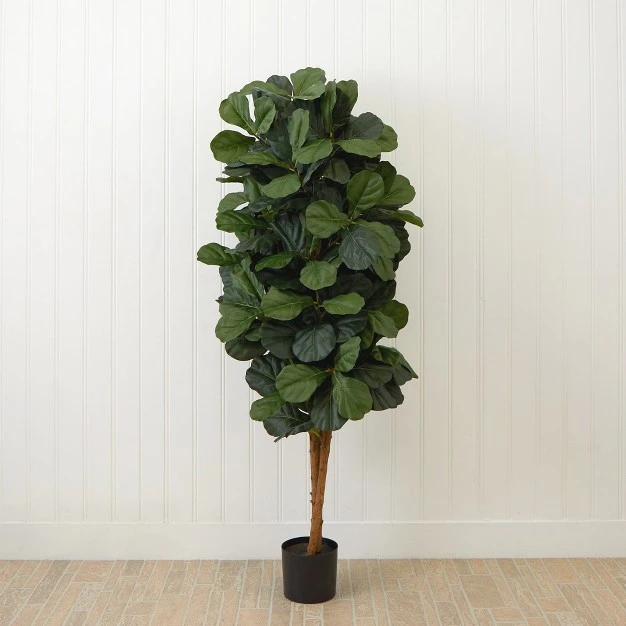 Nearly Natural 6-ft Artificial Fiddle Leaf Fig Tree