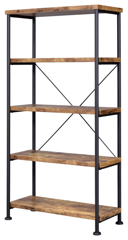 Analiese 4 shelf Bookcase Antique Nutmeg   Modern   Bookcases   by Modon  Houzz