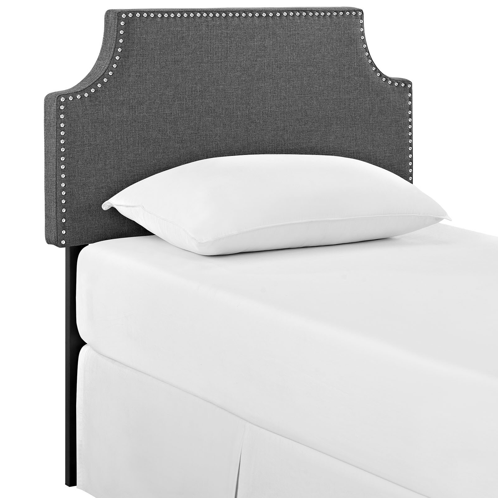 Laura Grey Fabric Headboard - - 12454103