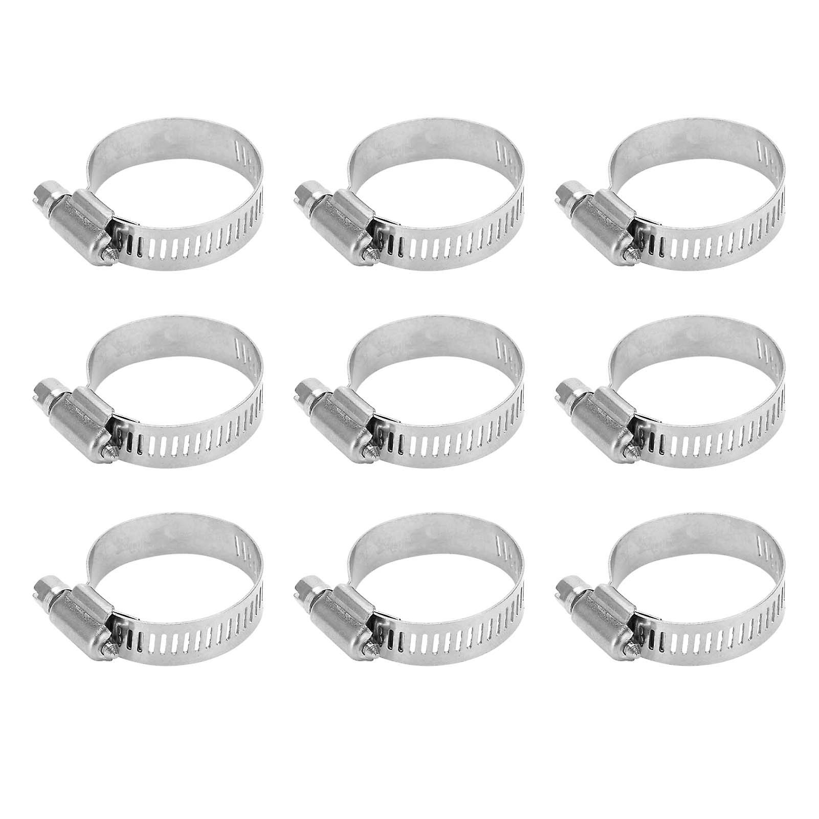 20Pcs Hose Pipe Clips Clamp Inner Slot Outer Hex 304 Stainless Steel Fastener Hardware