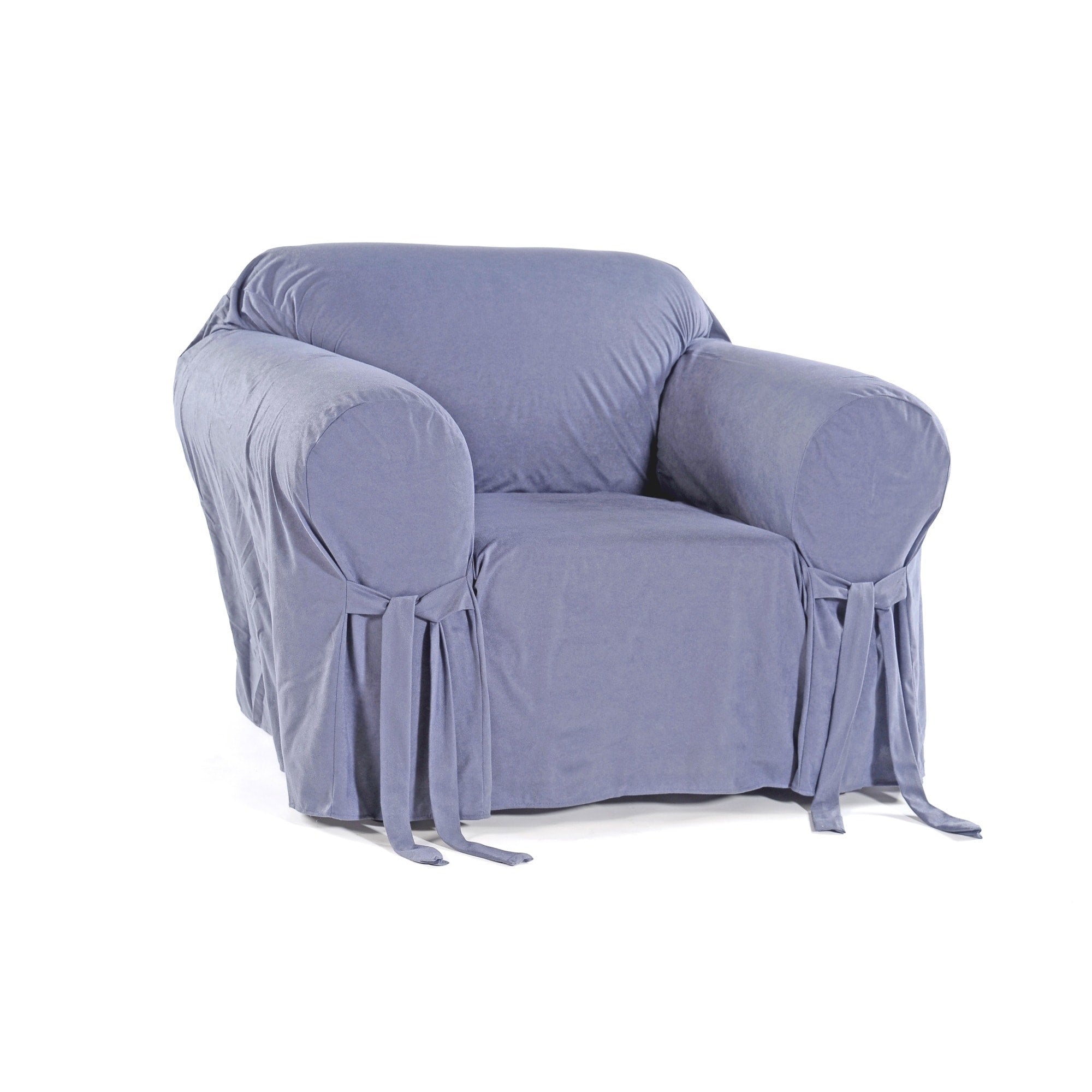 Classic Slipcovers  Ultimate Suede Chair Slipcover Blue