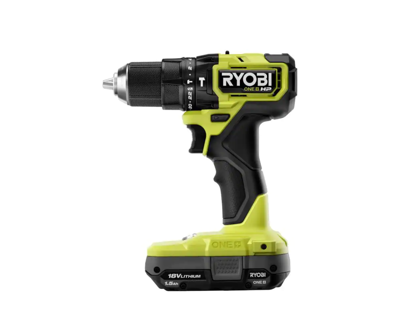 RYOBI PSBHM01K ONE+ HP 18V Brushless Cordless Compact 1/2 in. Hammer Drill Kit with (1) 1.5 Ah Battery and Charger