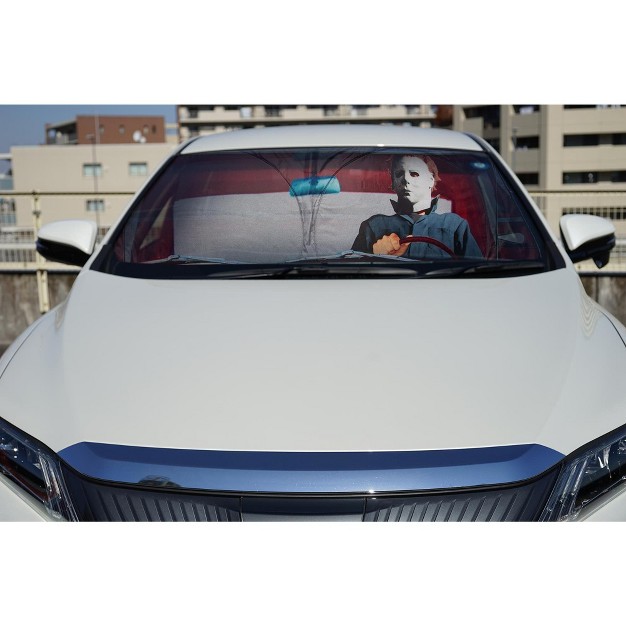 Surreal Entertainment Halloween Michael Myers Sunshade For Car Windshield 64 X 32 Inches