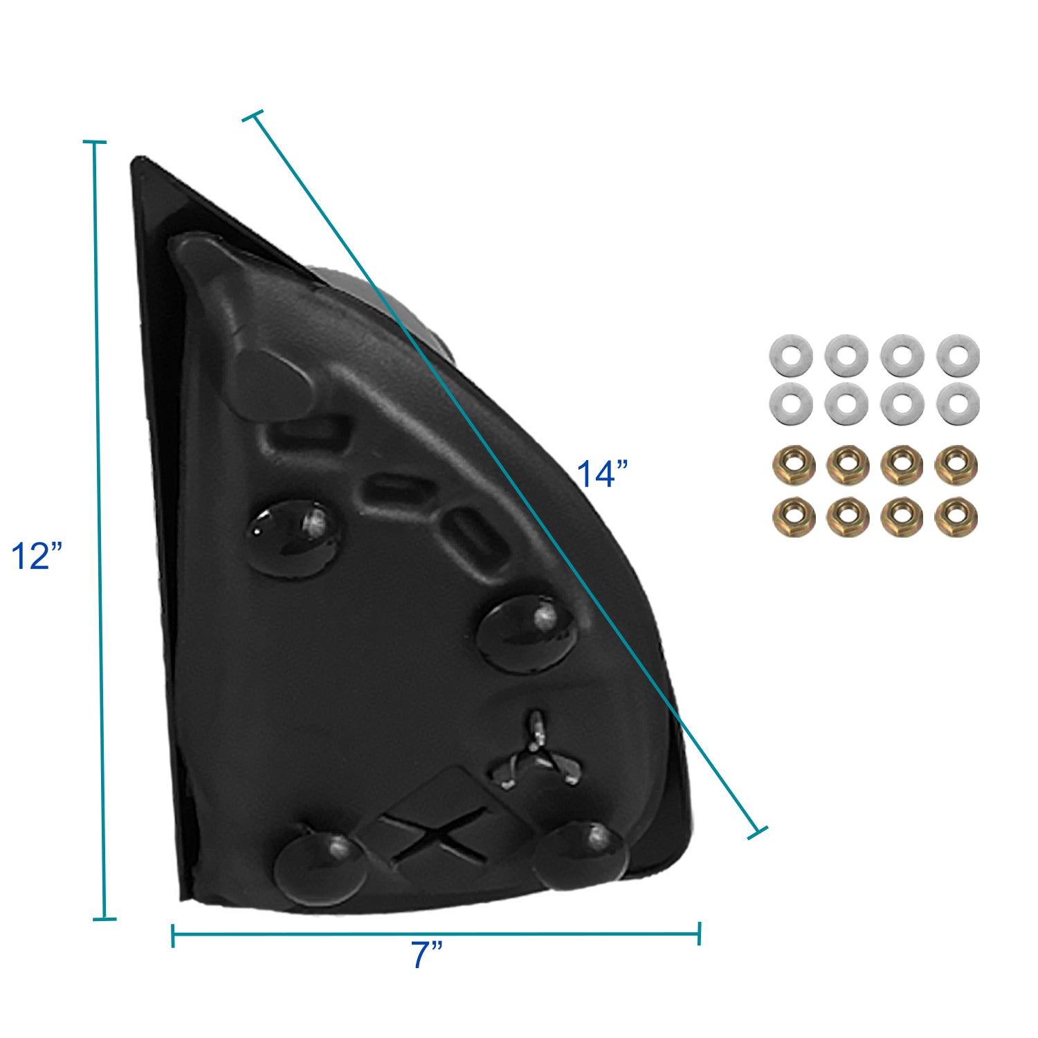 Spec-D Tuning Manual Towing Side Mirrors Compatible with Ford F-250 F-350 F-450 Super Duty 1999-2016