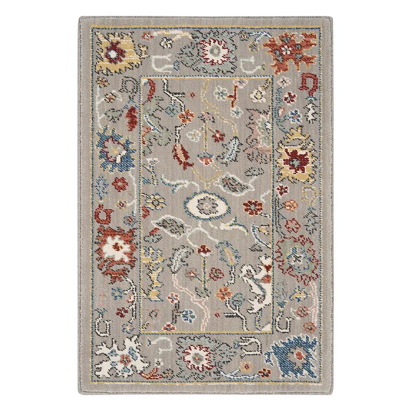 Nourison Parisa Bordered Bloom Wool Indoor Rug