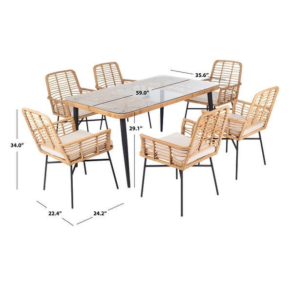 SAFAVIEH Outdoor Beson 7Piece Dining Set