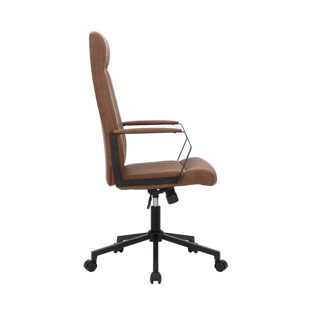 Porthos Home Shea Office Chair with Tilt Mechanism  PU Upholstery