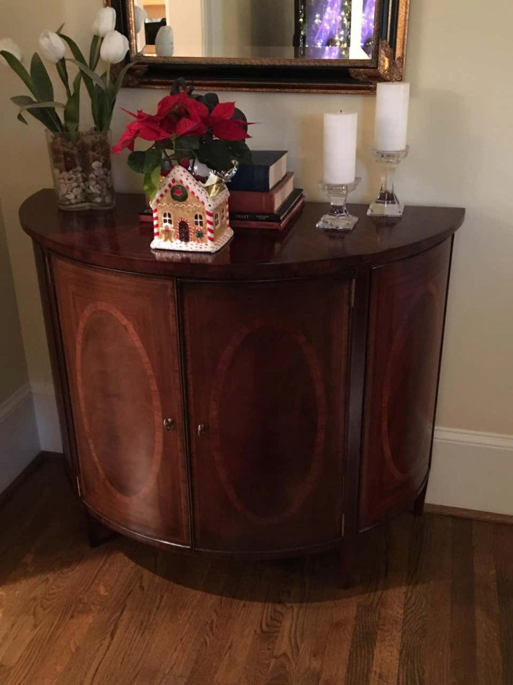 Hepplewhite Mahogany Demilune Cabinet by Leighton Hall   Traditional   Accent Chests And Cabinets   by Leighton Hall Furniture  Houzz