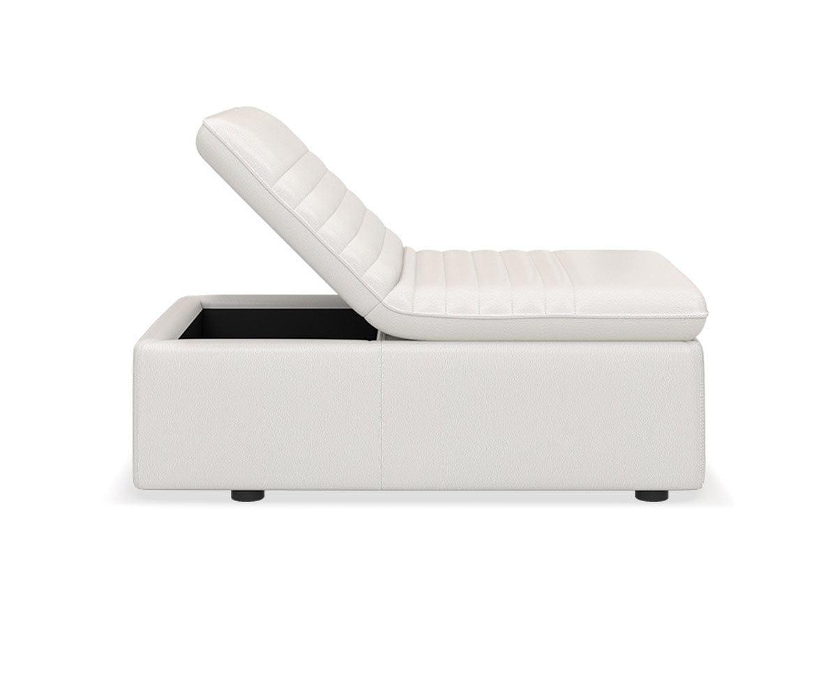 Tobi Leather Storage Ottoman & Chair