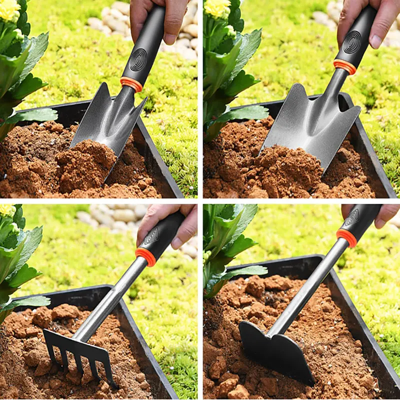 5 pieces transplanting trowel digger small plant out hand garden tools set