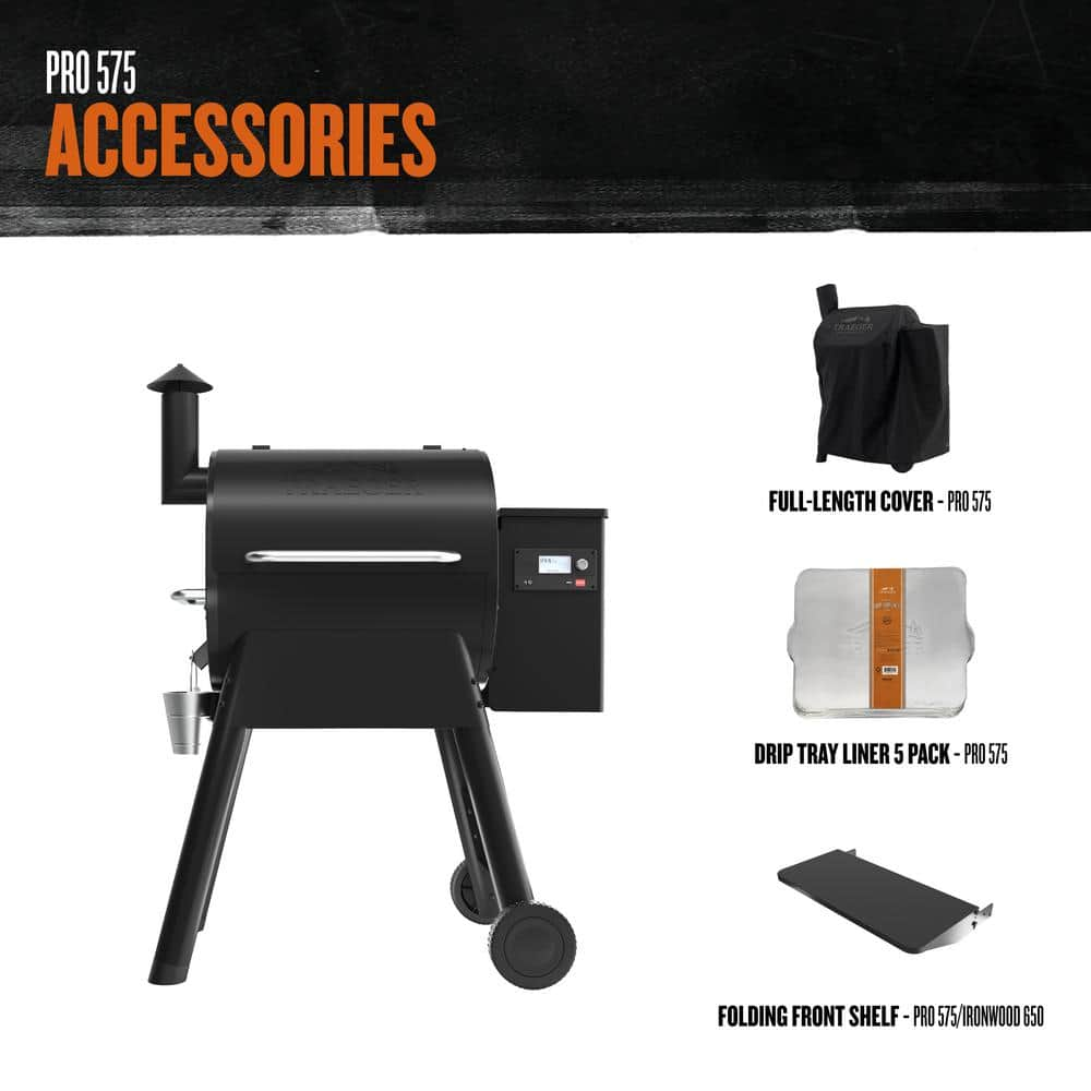 Traeger Pro 575 Wifi Pellet Grill and Smoker in Black TFB57GLE