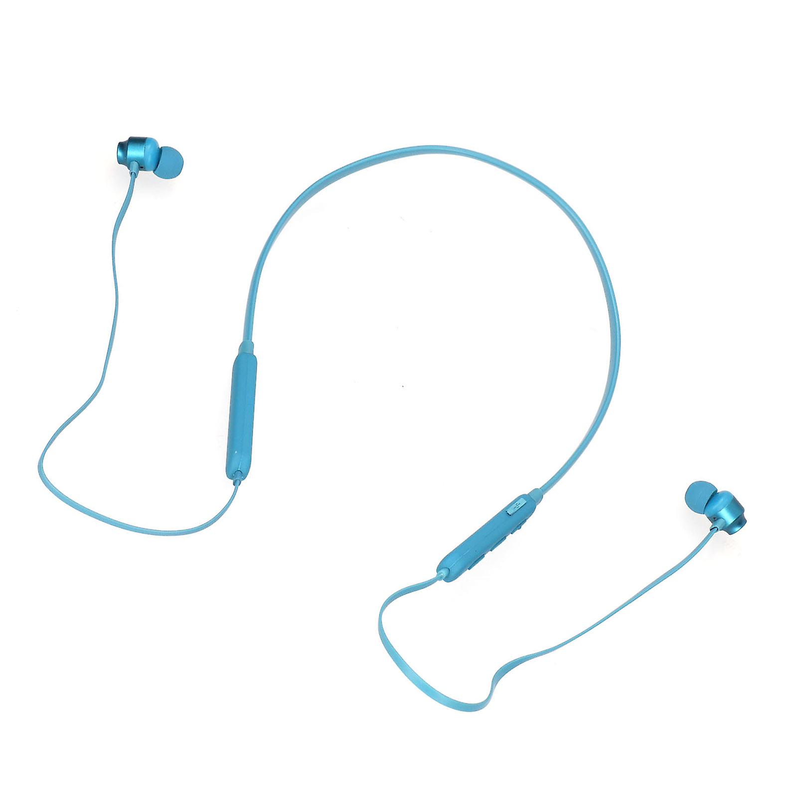 Neck Wearing Bluetooth 5.1 Headphone Wireless Earbud Neckband Headset For Exercise Sportsblue