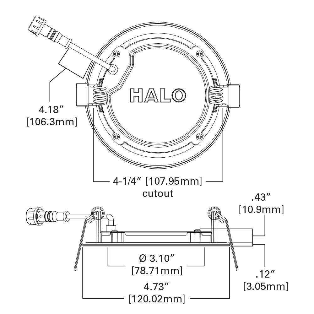 Halo HLB 4 in. Color Selectable New Construction or Remodel Canless Recessed Integrated LED Kit (2-Pack) HLB4069FS1EMWR-2PK