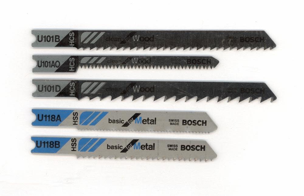 Bosch Jig Saw Blade Set 5pc Assortment U shank for Wood and Metal U502A5 from Bosch