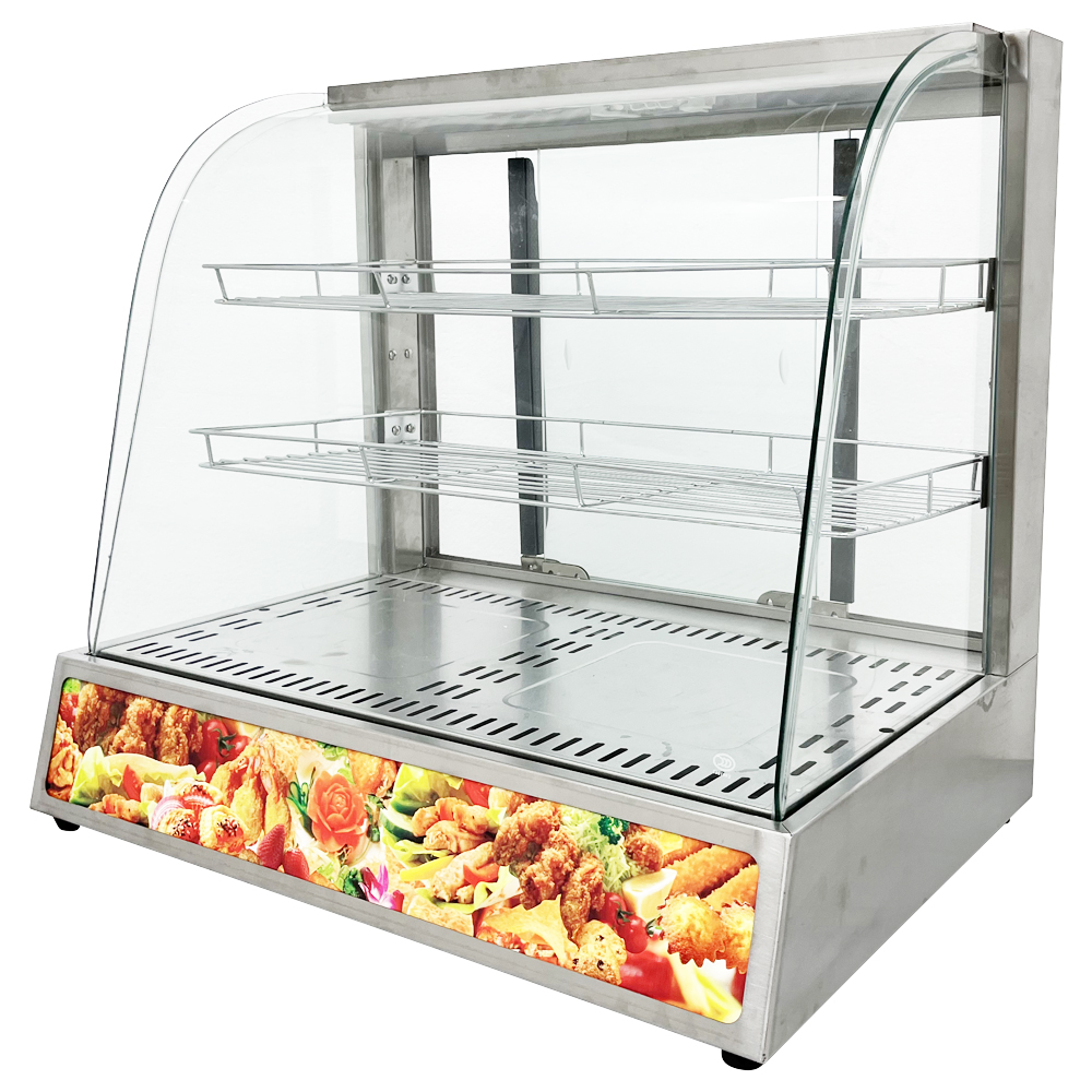 Techtongda Electric Food Pizza Warmer 3 Tiers Food Display Case Egg Tart Food Warmer Display Cabinet