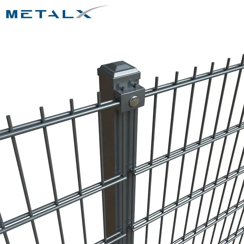 Metalx fencing factory supply galvanized and pvc coated double horizontal wire mesh fence 868/656 fence panels