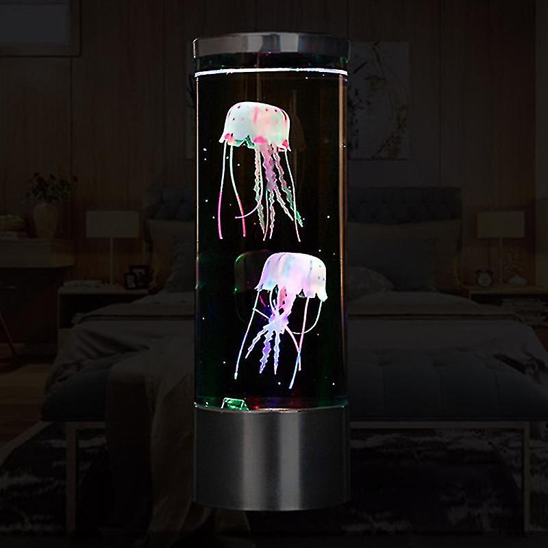 Usb Led Jellyfish Lava Lamp Home Office Desk Bedside Mood Night Light