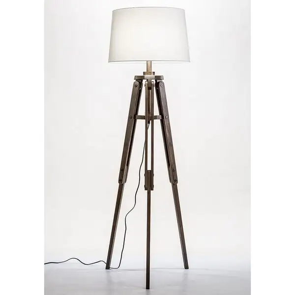 Modern Home Mariner Nautical Wooden Tripod Floor Lamp