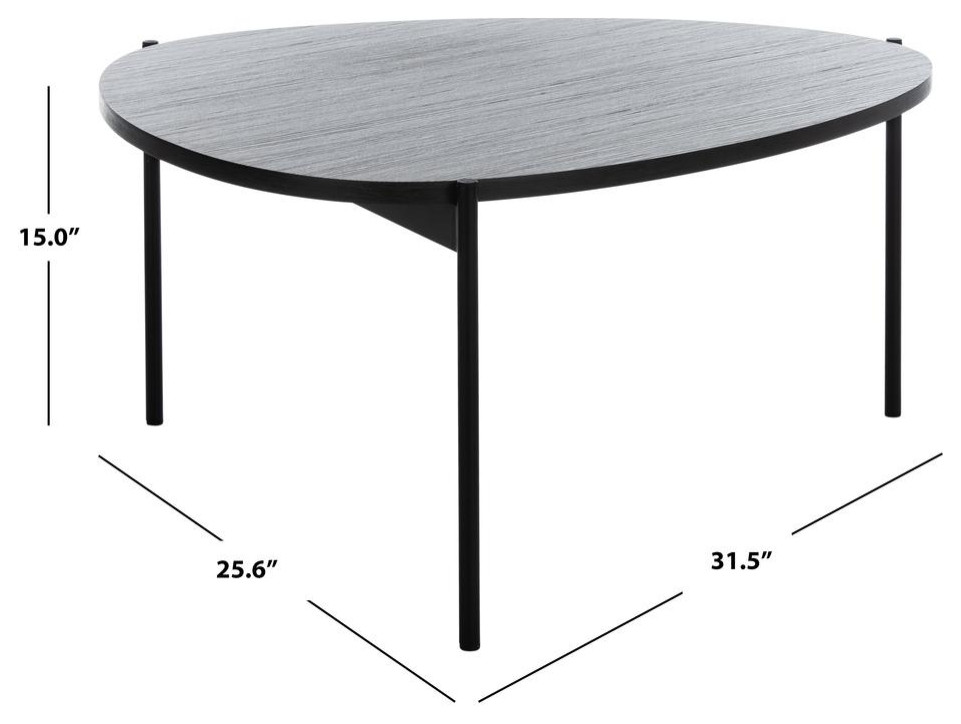 Sven Coffee Table  Dark Grey Oak/Black   Midcentury   Coffee Tables   by BisonOffice  Houzz