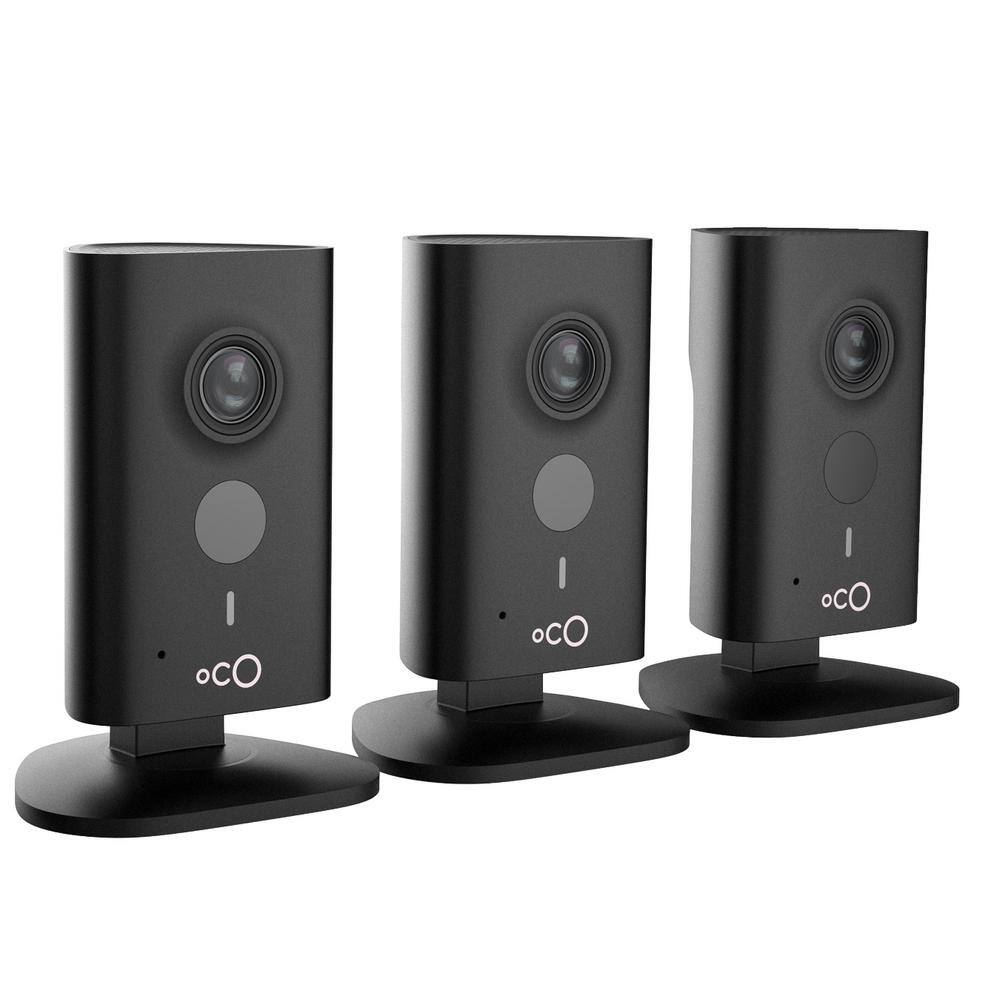 Oco HD 960p Indoor Video Surveillance Security Camera with SD Card Cloud Storage 2-Way Audio and Remote Viewing (3-Pack) OcoHD-3P