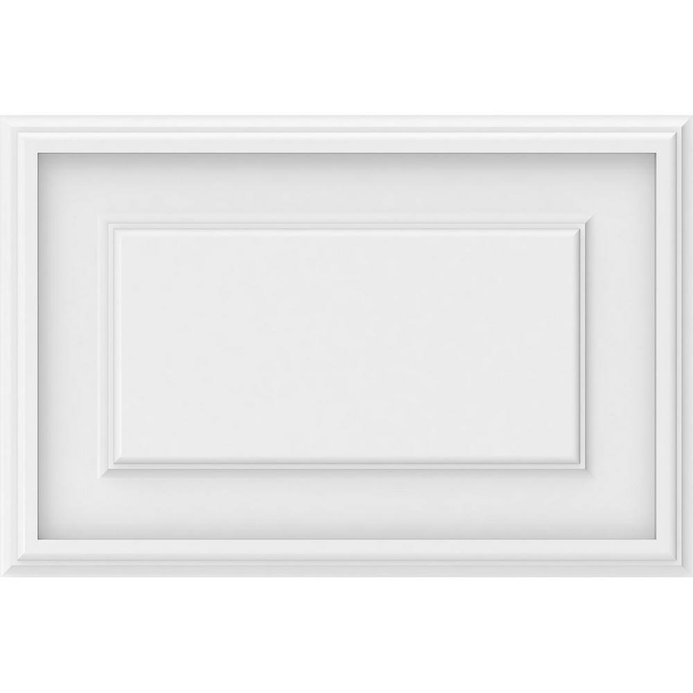 Ekena Millwork 58 in. x 18 in. x 12 in. Legacy Raised Panel White PVC Decorative Wall Panel WALP18X12X062LEG