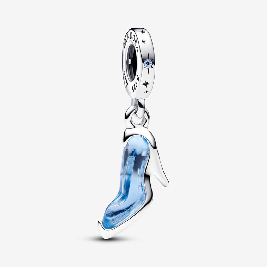 PANDORA  Disney Cinderella's Glass Slipper Dangle Charm - Sterling Silver