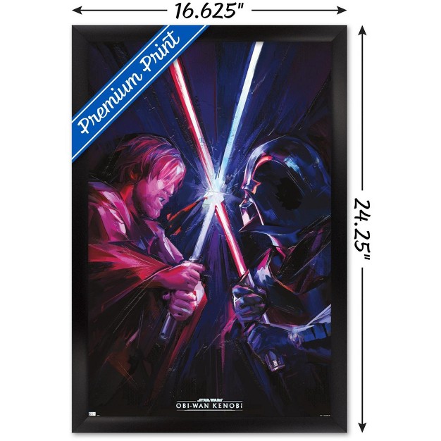 Trends International Star Wars Obi wan Kenobi Duel Framed Wall Poster Prints