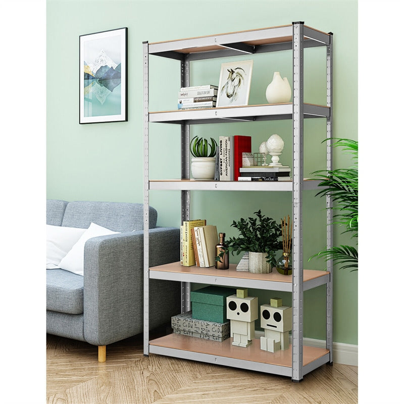 5 Tier Metal Garage Shelving for Storage Heavy Duty Garage Organization Adjustable Tool Utility Rack