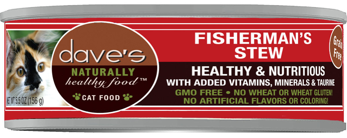 Dave Naturally Healthy Shredded Fisherman Grain Free Wet Cat Food