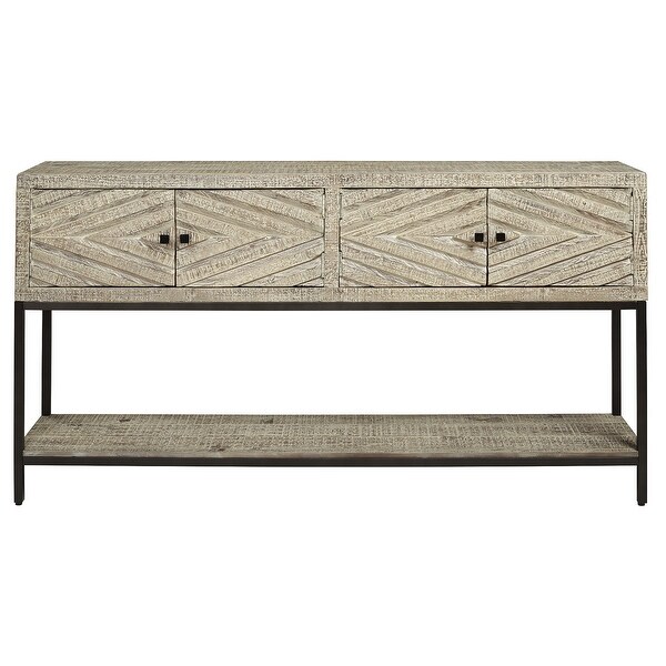 Roanley Distressed White Console Sofa Table