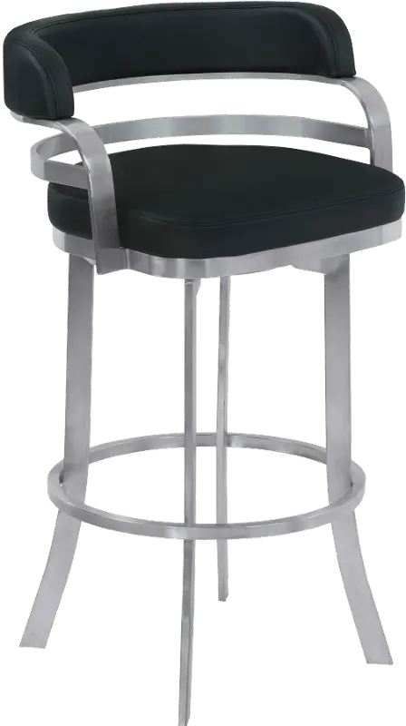 Prinz Black Swivel Counter Height Stool