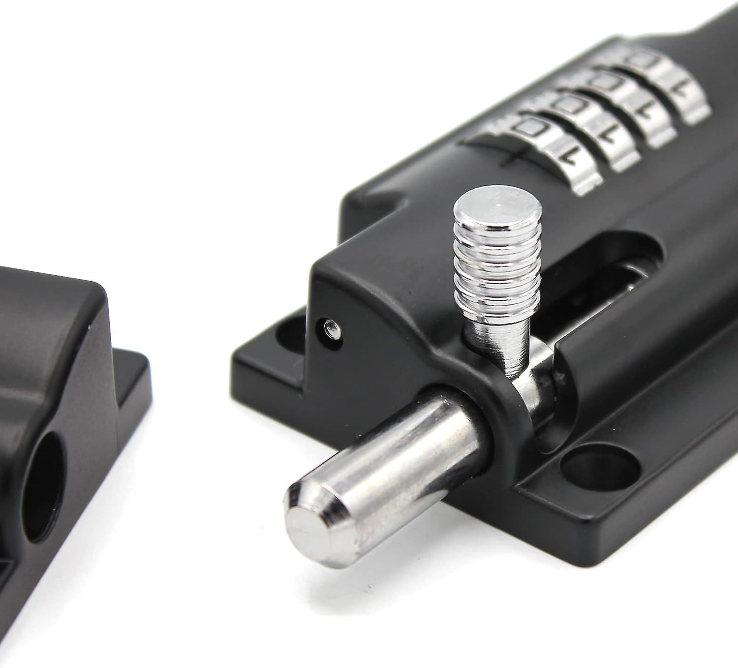 Code Latch Lock - 4-digit Combination - Right/left Reversible Mounting - Tamper-proof Fasteners - Black Color