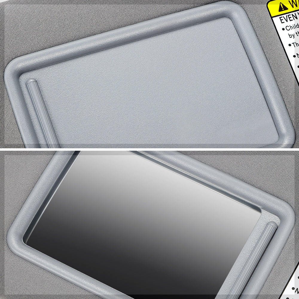 For 2005-2011 Toyota Tacoma Grey Left Driver Side Extendable Sun Visor Windshield SunShade with Mirror 06 07 08 09 10