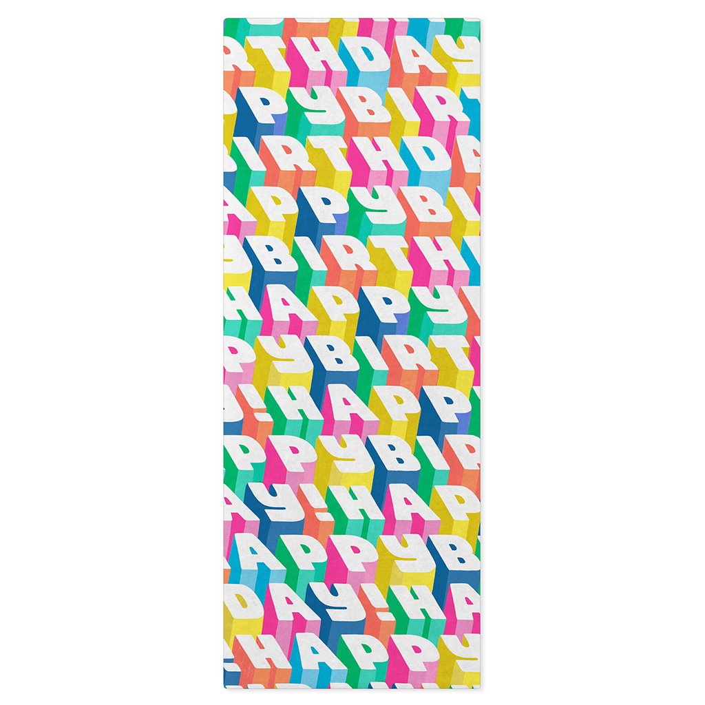 Hallmark  Angled All-Caps Happy Birthday Tissue Paper, 6 Sheets